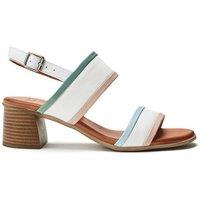 Moda In Pelle Women's 'Luzula' Leather Heeled Sandals in White | Size: 6