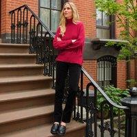 Lands' End Women's Plus Straight Leg Needlecord Jeans, Mid Rise in Black | Size: 8L