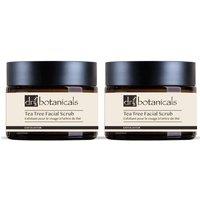Dr. Botanicals Women's Eucalyptus & Tea Tree Facial Scrub 50ml x 2 Duo Pack in White