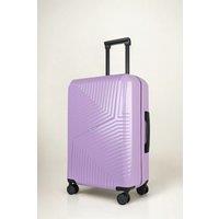 JLY Medium Suitcase 24' Inch Hard Shell Checked Luggage - Lightweight, Durable with Built-in Cupholder, TSA Lock, Dual Spinner Wheels in Lilac