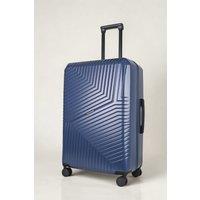 JLY Cabin Suitcase Small 20' Inch Hard Shell Hand Luggage - Lightweight, Durable with Built-in Cupholder, TSA Lock, Dual Spinner Wheels in Dark Blue