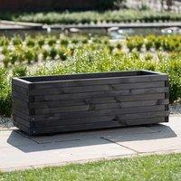 Primrose Grey Wooden Timber Raised Bed Outdoor Trough Planed Planter 120cm