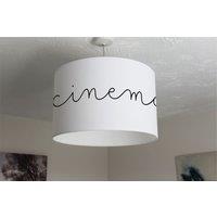 Benjamin Tate Design text cinema ceiling lamp shade in Natural