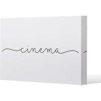 Benjamin Tate Design Text Cinema (Canvas Print) / 152 x 101 x 4cm in Natural | Size: 152 x 101 x 4 cm