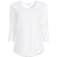 Lands' End Women's Three-Quarter Sleeve Lightweight Tunic Top in White | Size: 16-18