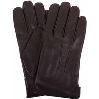 SNUGRUGS Men's Genuine Leather Gloves with Classic Three Point Stitch in Brown | Size: Large