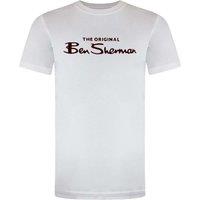 Ben Sherman Men's Large Logo White T-Shirt