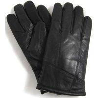 SNUGRUGS Men's Luxury Genuine Leather Gloves with Thick Sheepskin Wool Lining in Black | Size: Large