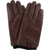 SNUGRUGS Men's Premium Soft Leather Glove with Thick Knitted Cuff, Warm Fleece Lining in Brown | Size: XL