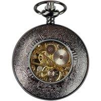 TruClothing Men's Automatic Mechanical Blinders Pocket Watch in Black