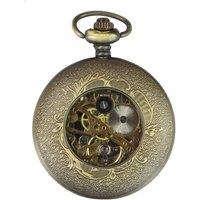 TruClothing Men's Automatic Mechanical Blinders Pocket Watch in Metallic Gold