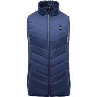 MODISHION Men's Rechargeable Heated Gilet with Adjustable Temperature Control in Navy | Size: 2XL