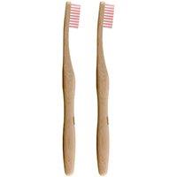 Bamboo Toothbrush Pink Twin Value Savings Pack