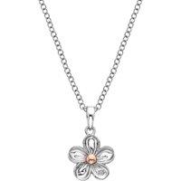 Hot Diamonds Women's Forget Me Not Pendant in Silver | Size: 45 cm