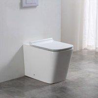 Limoge Oran Back-to-Wall Toilet in White