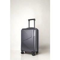 JLY Cabin Suitcase Small 20' Inch Hard Shell Hand Luggage - Lightweight, Durable with Built-in Cupholder, TSA Lock, Dual Spinner Wheels in Dark Grey