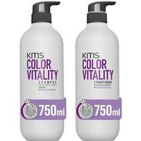 KMS Color Vitality Shampoo 750ml & Conditioner 750ml in Clear