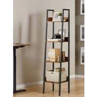 Modcraft Rustic 4-Tier Ladder Shelf - Industrial Freestanding Bookcase in Brown | Size: Large