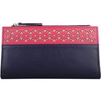 VALITA Women's Slim Soft Leather Credit Card / Coin / Money Holder / Purse / Clutch in Navy