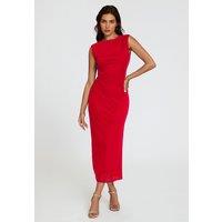 FS Collection Women's Mesh Maxi Dress in Red | Size: XL
