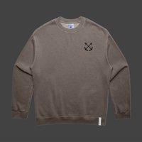 NVYSKN Men's A Symbol of Naval Heritage & Style Nautical Crossed Anchor Sweater in Light Beige | Size: 3XL