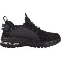 ABSOLUTE FOOTWEAR Men's Lightweight Steel Toecap Mesh Trainers with Cushioned Insole in Black | Size: 2