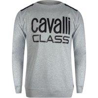 Cavalli Class Men's Taped Shoulders Grey Sweatshirt | Size: 2XL