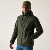 Regatta Men's Sterlings Hooded Waterproof Breathable Insulated Jacket in Dark Olive | Size: Small
