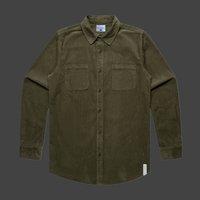 NVYSKN Men's Heavy Corduroy Utility Shirt in Black | Size: Small