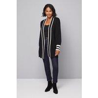 Wallis Women's Black Tipped Cardigan | Size: Small