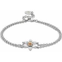 Clogau Women's Nature's Wonder Sterling Silver Daffodil Double-Chain Bracelet in Metallics