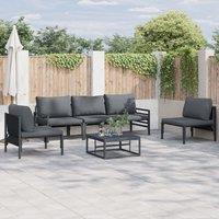 Berkfield Home Garden Sofa Set 5 pcs Anthracite Steel