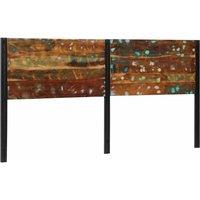 Berkfield Home Headboard 200 cm Solid Wood Reclaimed & Iron in Brown