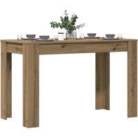 Berkfield Home Dining Table Artisan Oak 120x60x76 cm Engineered Wood in Brown | Size: 120 x 60 x 76 cm