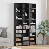 Berkfield Home CD Cabinet Black oak Engineered wood 101 x 23 x 177.5 cm Shelving