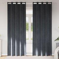 Berkfield Home Blackout Curtains with Eyelets 2 pcs Light Grey Velvet