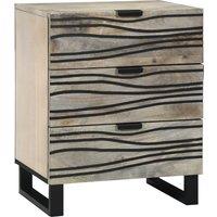 Berkfield Home Bedside Tables with Drawer White & Black 50 x 33 x 60 cm