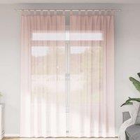 Berkfield Home Voile Curtains with Loops 2 pcs Light Pink 140x260 cm