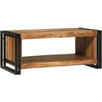 Berkfield Home Coffee Table 90x50x38 cm Solid Wood Acacia in Brown | Size: 90 x 50 x 38 cm