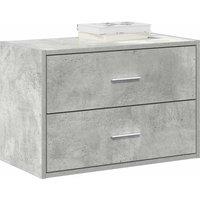 Berkfield Home Cabinet with 2 Drawers Concrete Grey 60x31x40 cm Engineered Wood | Size: 60 x 31 x 40 cm