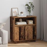 Berkfield Home Sideboard with LED Old Wood 71x34, 5x75 cm Engineered Wood in Brown