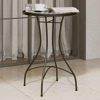 Berkfield Home Mosaic Bistro Table Black & White 50x70 cm Ceramic | Size: 50x70 cm