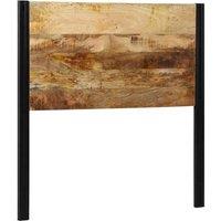 Berkfield Home Headboard 100 cm Solid Wood Mango & Iron in Brown