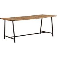 Berkfield Home Dining Table 180x90x75 cm Solid Wood Mango in Brown | Size: 180 x 90 x 75 cm