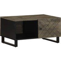 Berkfield Home Coffee Table Black 80x50x40 cm Solid Wood Mango | Size: 80 x 50 x 40 cm