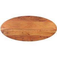 Table Top 90x40x3.8 cm Oval Solid Wood Acacia