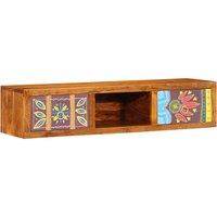 Berkfield Home Wall-mounted TV Cabinet Multicolour 100x30x22 Solid Wood Acacia