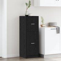 Berkfield Home Apothecary Cabinet Black Oak 40x41x118 cm Engineered Wood | Size: 40 x 41 x 118 cm