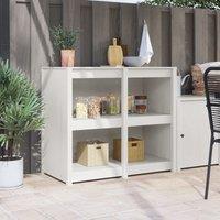 Berkfield Home Outdoor Kitchen Cabinet White 106x55x92 cm Solid Wood Pine | Size: 106 x 55 x 92 cm
