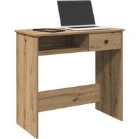 Berkfield Home Desk Artisan Oak 80x40x75 cm Engineered Wood in Brown | Size: 80 x 40 x 75 cm